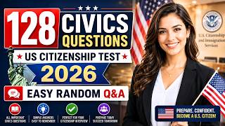 2026, 128 Civics Test Questions U.S. Citizenship Interview I N400 Interview I 128 Civics Test #n400