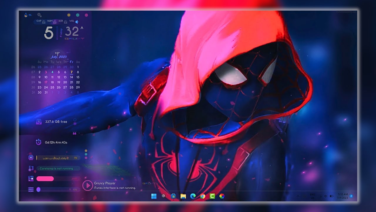 SpiderMan: No Way Home Theme Packages - Skin Pack for Windows 11