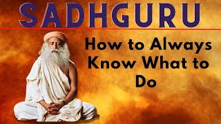 SADHGURU \/ How to Always Know What to Do