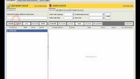 Teknik Servis Programı,Teknik Servis Programında Cari Tanımlama
