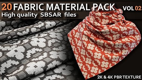 Fabric Material Pack for 3D Artists  (SBSAR files + 2K & 4K PBR TEXTURE)