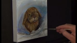 acrylic rabbit painting easy beginners
