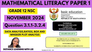 Grade 12 Maths literacy November paper 1 2024 |Question 3| 3.1.1-3.2.4