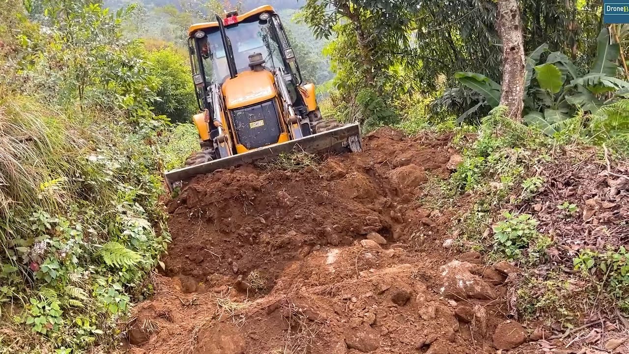 Remote Hilly Narrow Road Renovation | Part # 2 | JCB Backhoe