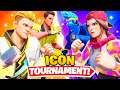 I Hosted an ICON SKIN Tournament for $100 in Fortnite... (Lazarbeam, Ninja, Lachlan)