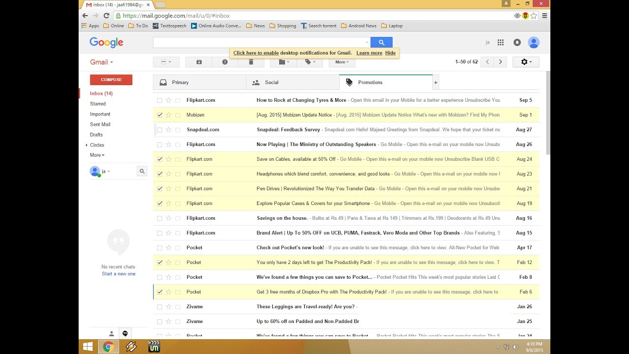 how to delete gmail messages