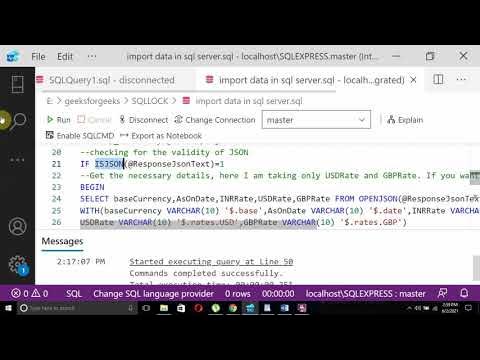 Ways of Storing JSON data in SQL Server - YouTube