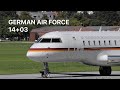 ANGELA MERKEL ON BOARD THE GERMAN AIR FORCE GLOBAL EXPRESS (14+03) AT INNSBRUCK