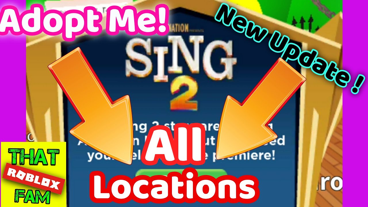 FIND ALL ITEMS IN ADOPT ME SING 2 UPDATE ! #sing2items #finditemssing2 ...