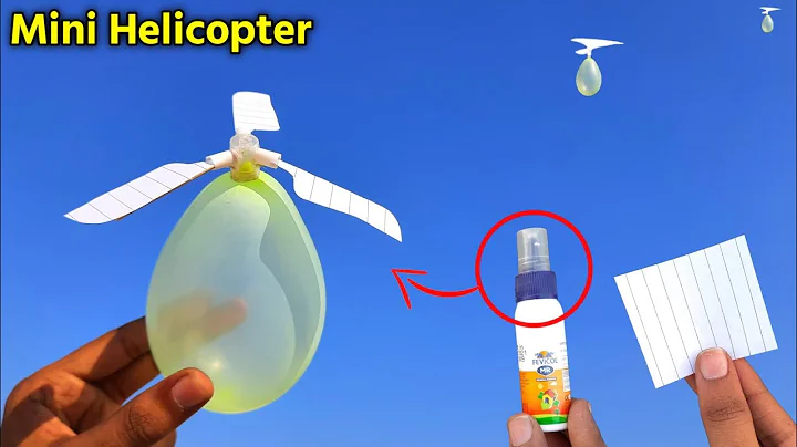 how to make Balloon Helicopter , Notebook paper toy , easy homemade propeller flying helicopter
