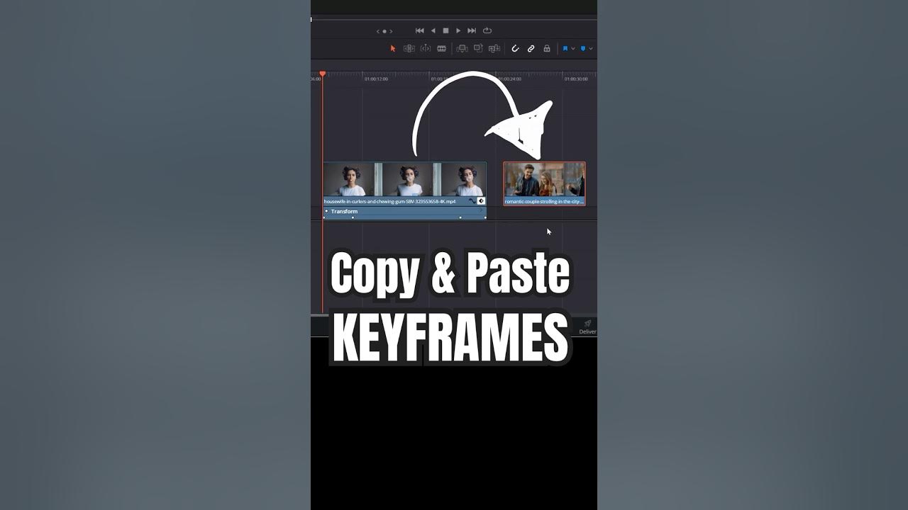 Copy paste keyframes to fit your footage davinci resolve youtube