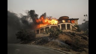 Several large fires have exploded in southern california the last 24
hours, and now they are threatening property lives. these include
thoma...