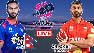 Nepal vs Canada Live T20 Warm up Match NEP vs CAN Live - WC 2024 Warm-Up Live Match Today #cricket