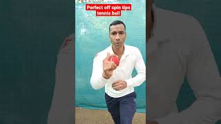 ऐसे करें Off spin grip, release tennis ball, #cricketwithsachinbora #shorts