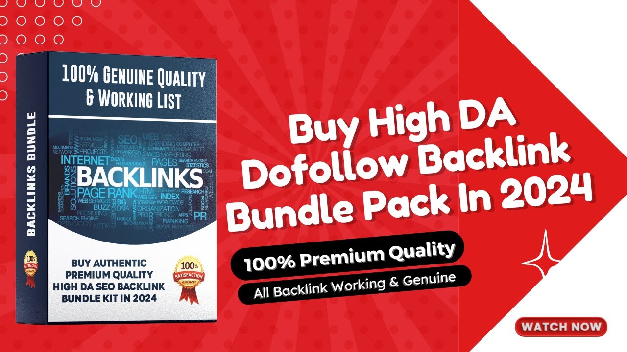 Buy Genuine Quality & Working Dofollow Backlink Bundle Pack In 2024 # ...