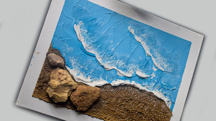 Texture Art Sea | Texture Painting Mixing With sandstone Texture |  DIY Ocean Waves Textured Art