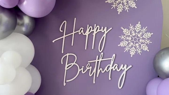 Purple Winter Wonderland Balloon Backdrop DIY Tutorial