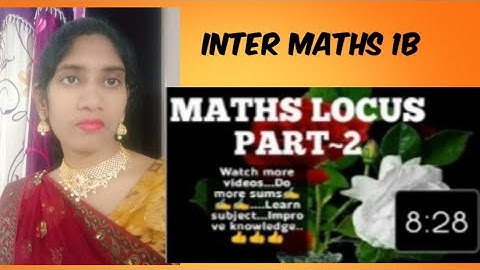 LOCUS Maths / Locus Class11 / Locus inter 1st year/ MATHS 1B  LOCUS  Part~2