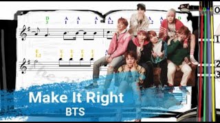 Make It Right BTS Violin SHEET With Fingerings Level 4