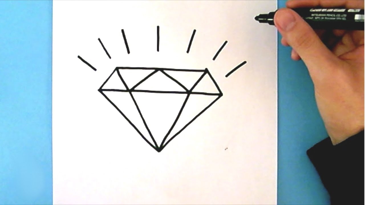 HOW TO DRAW A DIAMOND STEP BY STEP : EASY DRAWING TUTORIAL ...