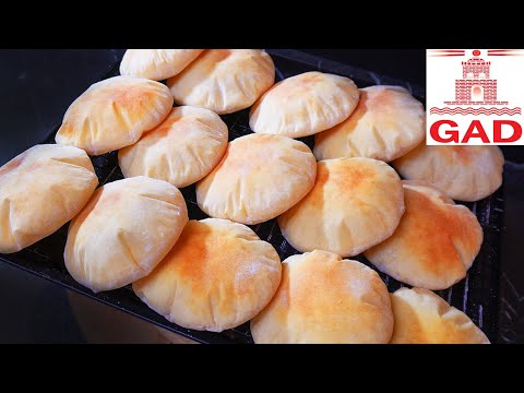 لأول مرة أسرار عيش ساندوتشات مطعم جاد الشامى وطريقته حصريا 25 رغيف بنص كيلو دقيق فقط