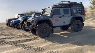 Tyres sand trial at  TRX4 Defender |Axial Gladiator | ElementRC Tacoma | ROC Hobby CJ  Rc car 1/10