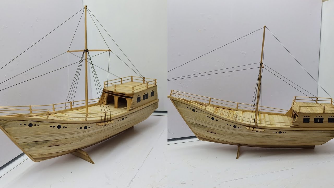  Miniatur perahu nelayan  dari bambu 111 YouTube