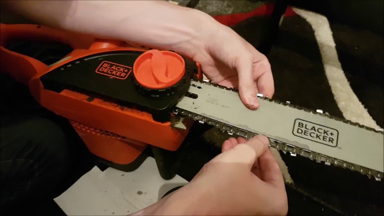 How to change a chain or replace a Black and decker chainsaw 