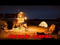 Truck Camping With Wood Stove