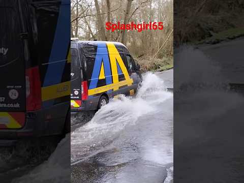 Travel to the river splash #automobile #fordcrossing