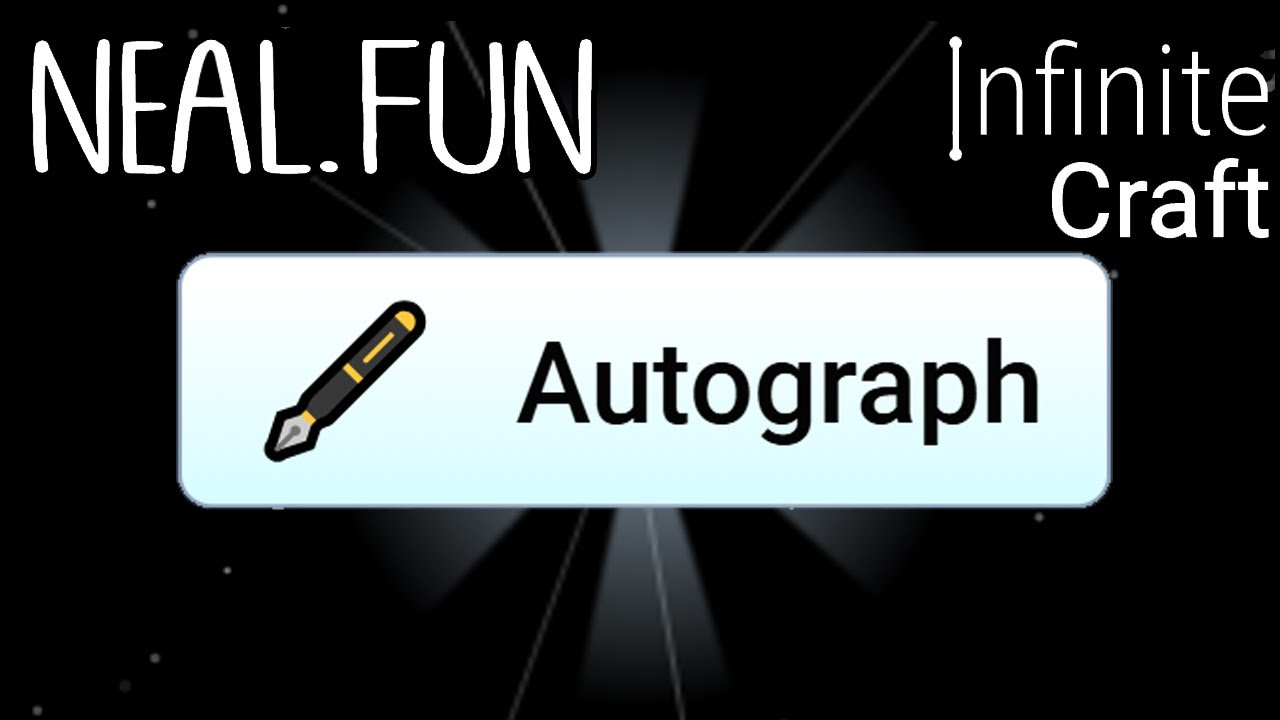 How to make autograph in infinite craft get autograph in infinite