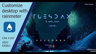 Customize Desktop with rain meter on windows 7/8/10