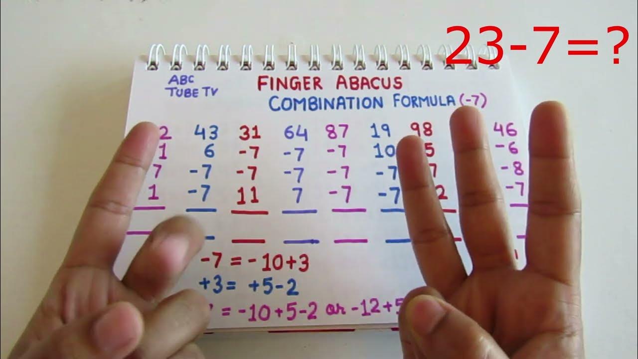 AbacusLearn to apply Combination Friend Formula for 7=10+52Finger AbacusFinger Maths YouTube