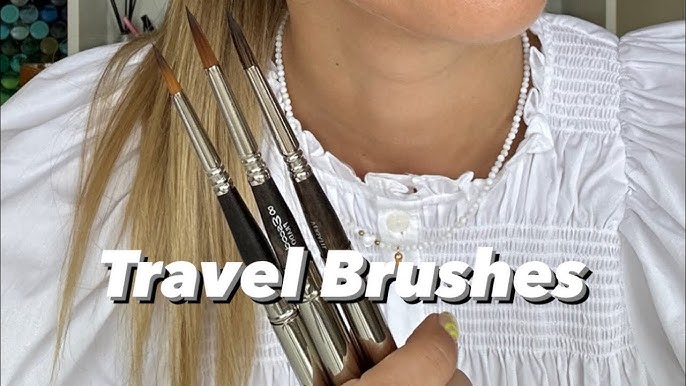 BEST NEW WATERCOLOR TRAVEL BRUSH SET? 🎨 Escoda Blue Set Review: Perla,  Ultimo & Prado in action! 