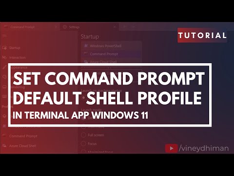 How to Set Command Prompt Default Profile in Windows Terminal in Windows 11