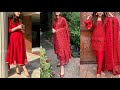 Top 10 red plain suit designes | Red punjabi suit design |