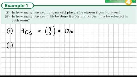 Probability 1 LCHL 2.1 Combinations
