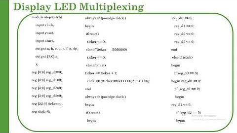 Verilog HDL tutorial in arabic #18 stop watch part2