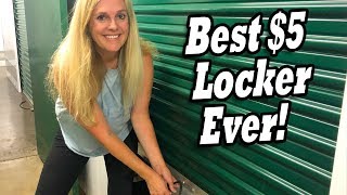 The BEST $5 LOCKER EVER filled with Mid Century Modern furniture and art deco items galore!