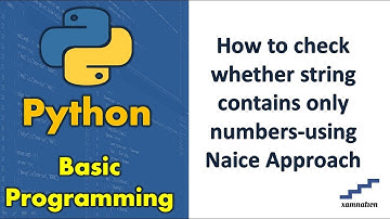 How to check whether string contains only numbers-using Naice Approach