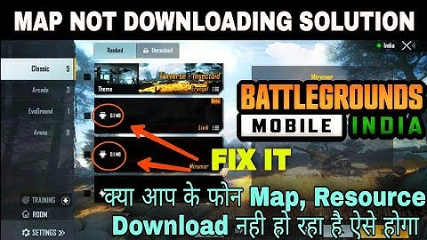 Battleground Mobile india Map and resource pack not download solution !! Bgmi map 0.1Mb solution