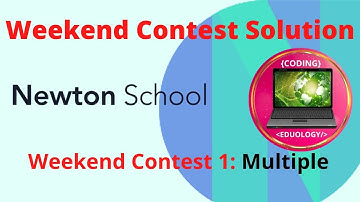 Newton School Assignment Answer | Multiple | Newton School Weekend Coding Contest | Java Question