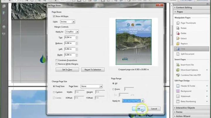 Adobe Acrobat XI: Crop Pages Using the Crop Tool