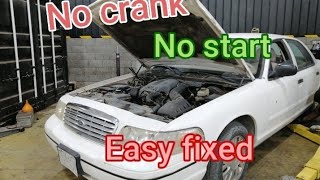 Ford grandmarquis: No Crank no start. #mechanic #autotechnician #ford