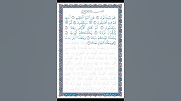 تلاوة سورة النبأ | الآيات: 11:1 | القرآن الكريم | جزء عم | قصار السور| ترتيل طفل | 2024