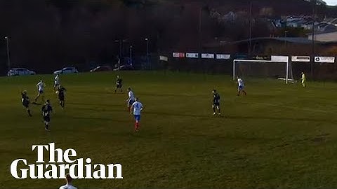 Player scores with outstanding volley from the halfway line in Welsh seventh tier game