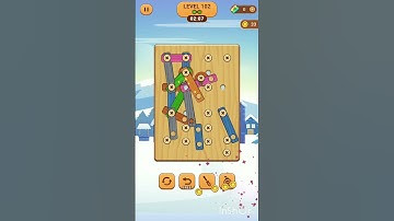 #level102 Hard Wood Nuts and Bolts Screw Game #viral #video #gaming #shorts #tricks 🔥