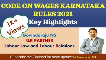 Code on Wages Karnataka Rules 2021 | Key Highlights