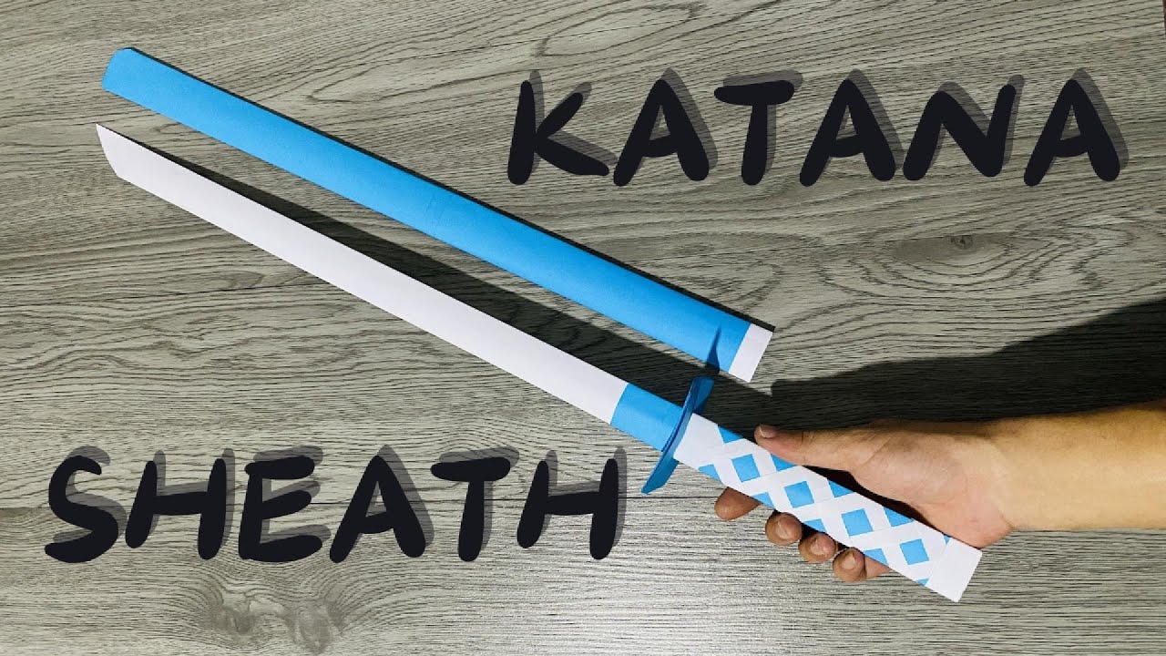 How To Make a Paper Katana Sheath, Paper Sword Sheath - Origami DIY #12 ...