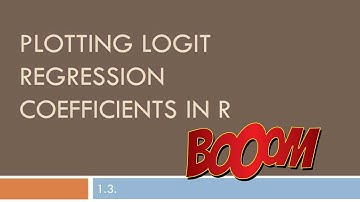 PLOTTING LOGIT REGRESSION COEFFICIENTS IN R!!! #1.3